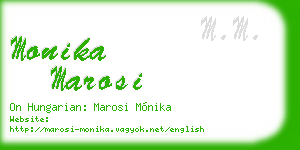 monika marosi business card
