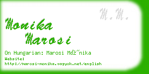 monika marosi business card